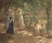 Fritz von Uhde In the Garden painting